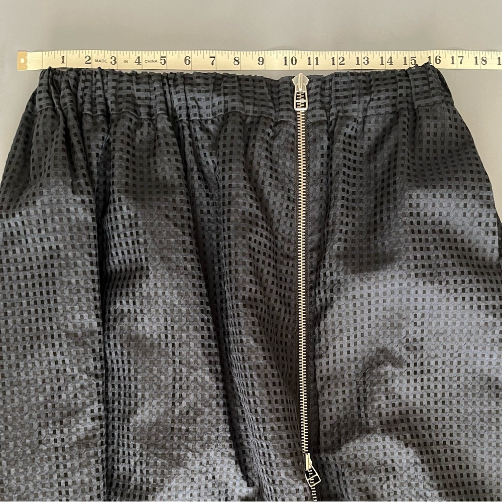 Steven Alan - Navy Blue Tone-on-Tone Gingham Check Skirt - Medium - Picture 10 of 11